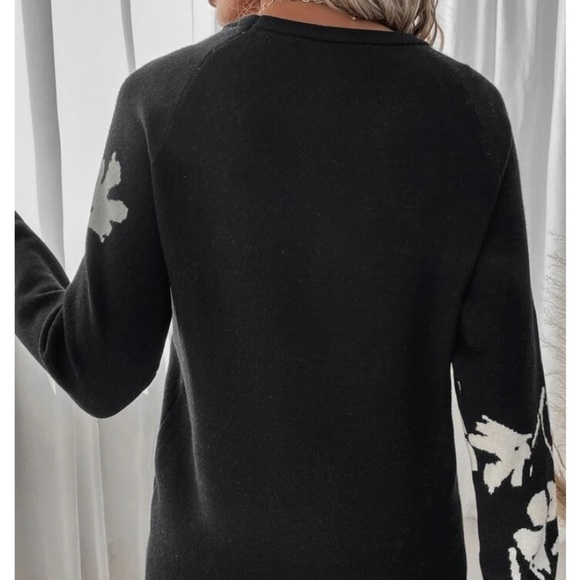 New floral print long sleeve sweater - Picture 2 of 6
